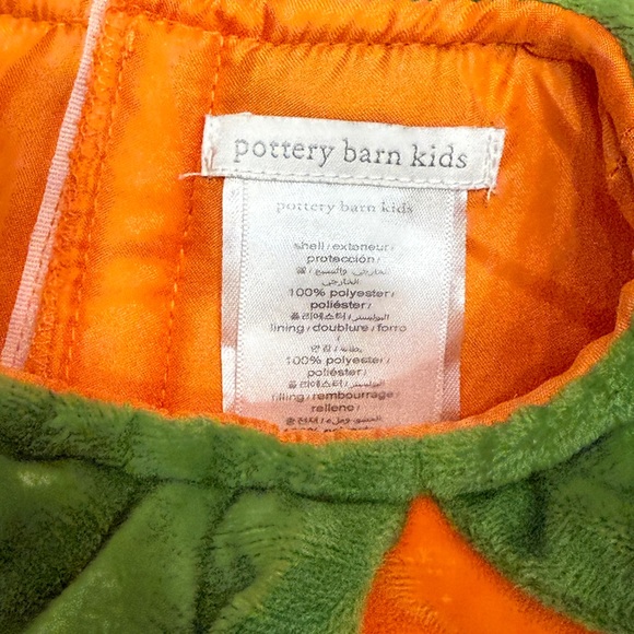 Pottery Barn Kids Pumpkin Costume Halloween Orange and Green Toddler 2T - Picture 2 of 5